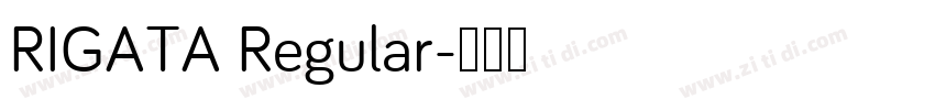 RIGATA Regular字体转换